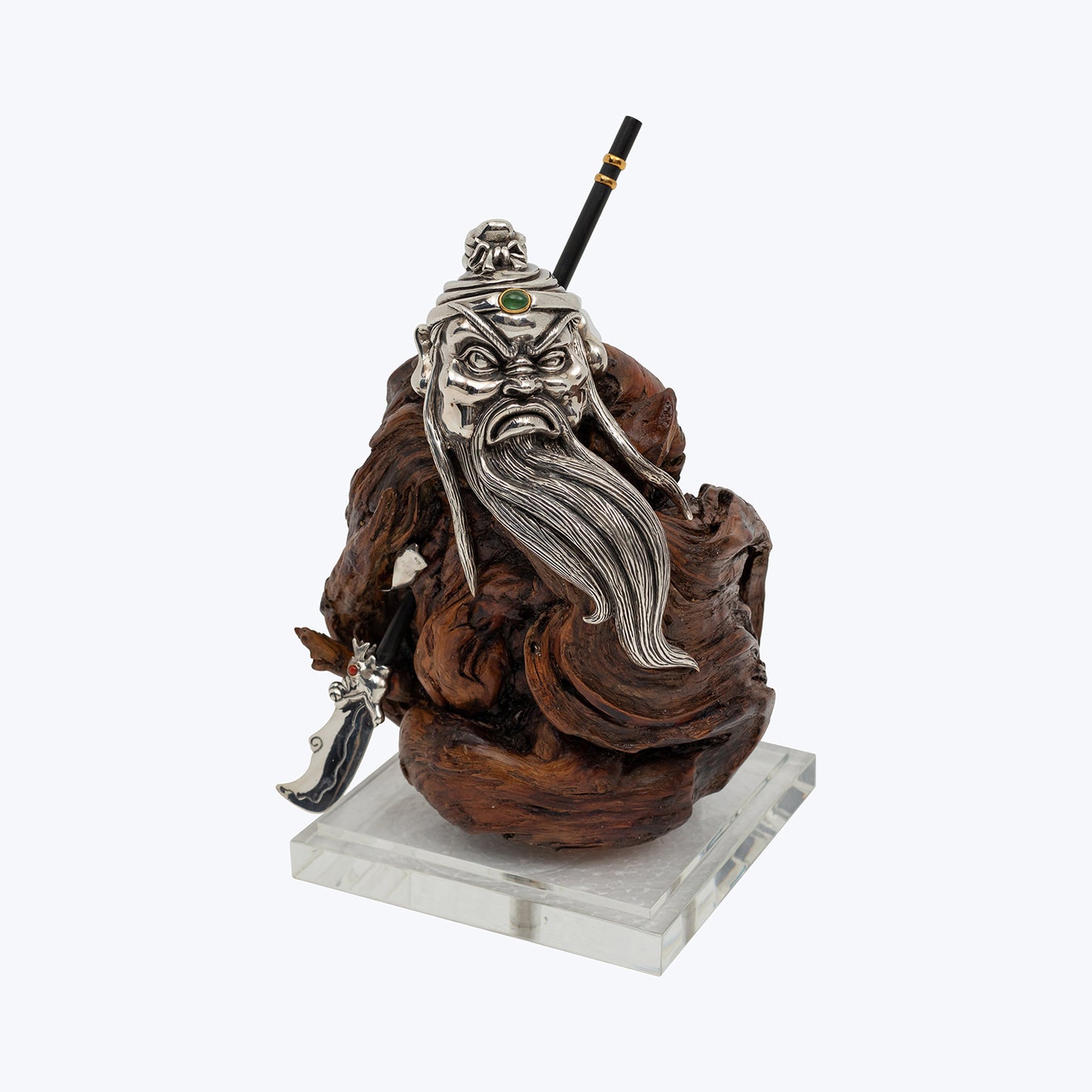 Camphor Wood Guan Yu Sculpture