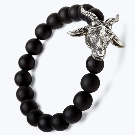 Chinese Zodiac Ebony Bead Bracelet - Year of the Goat