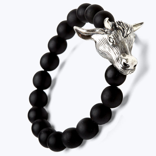 Chinese Zodiac Ebony Bead Bracelet - Year of the Ox