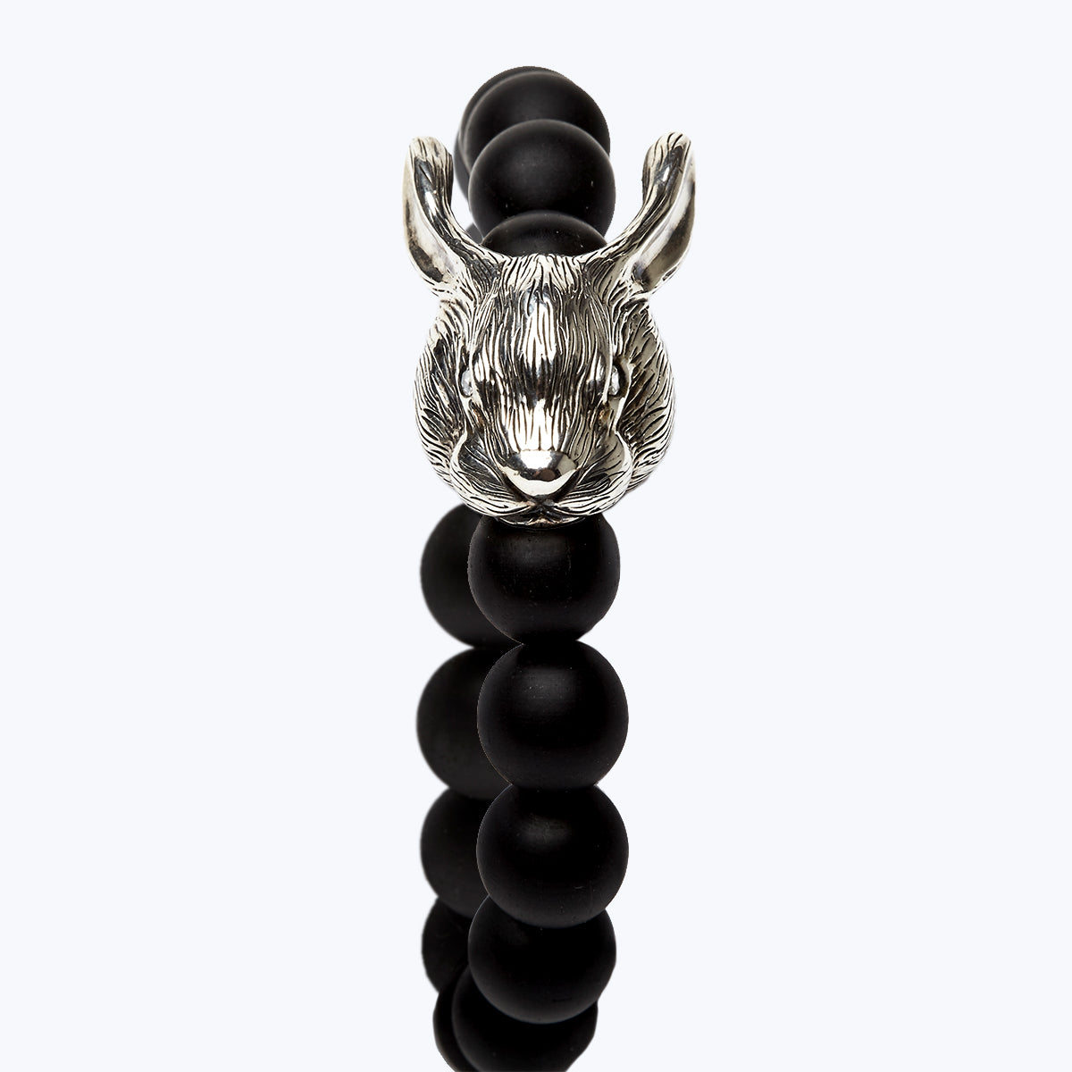 Chinese Zodiac Ebony Bead Bracelet - Year of the Rabbit
