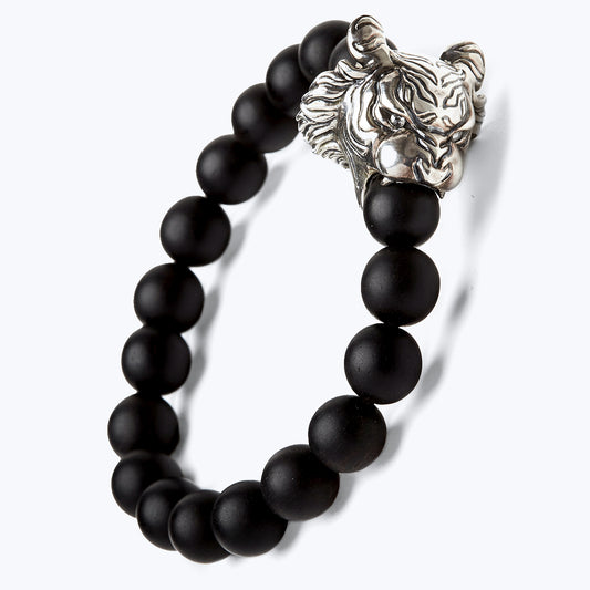 Chinese Zodiac Ebony Bead Bracelet - Year of the Tiger