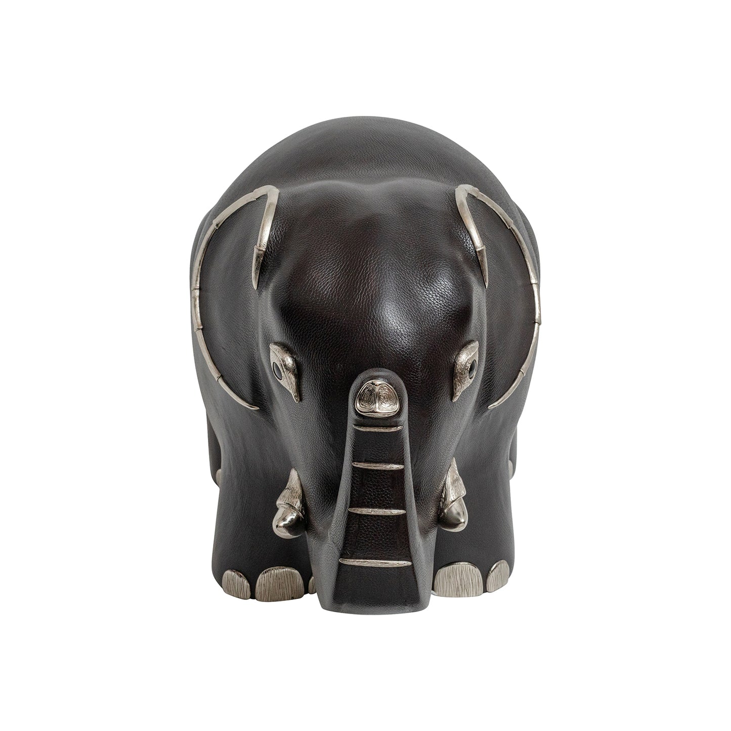 Brown Leather Elephant Stool