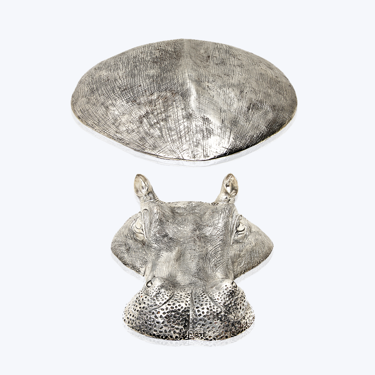 Sterling Silver Floating Hippo
