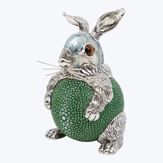 Galuchat Rabbit with Nautilus Shell #S