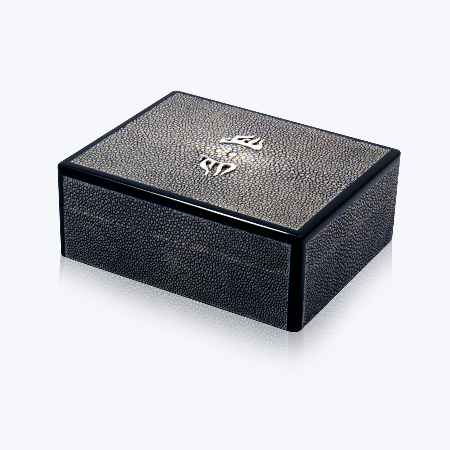 Galuchat Box with Silver decoration