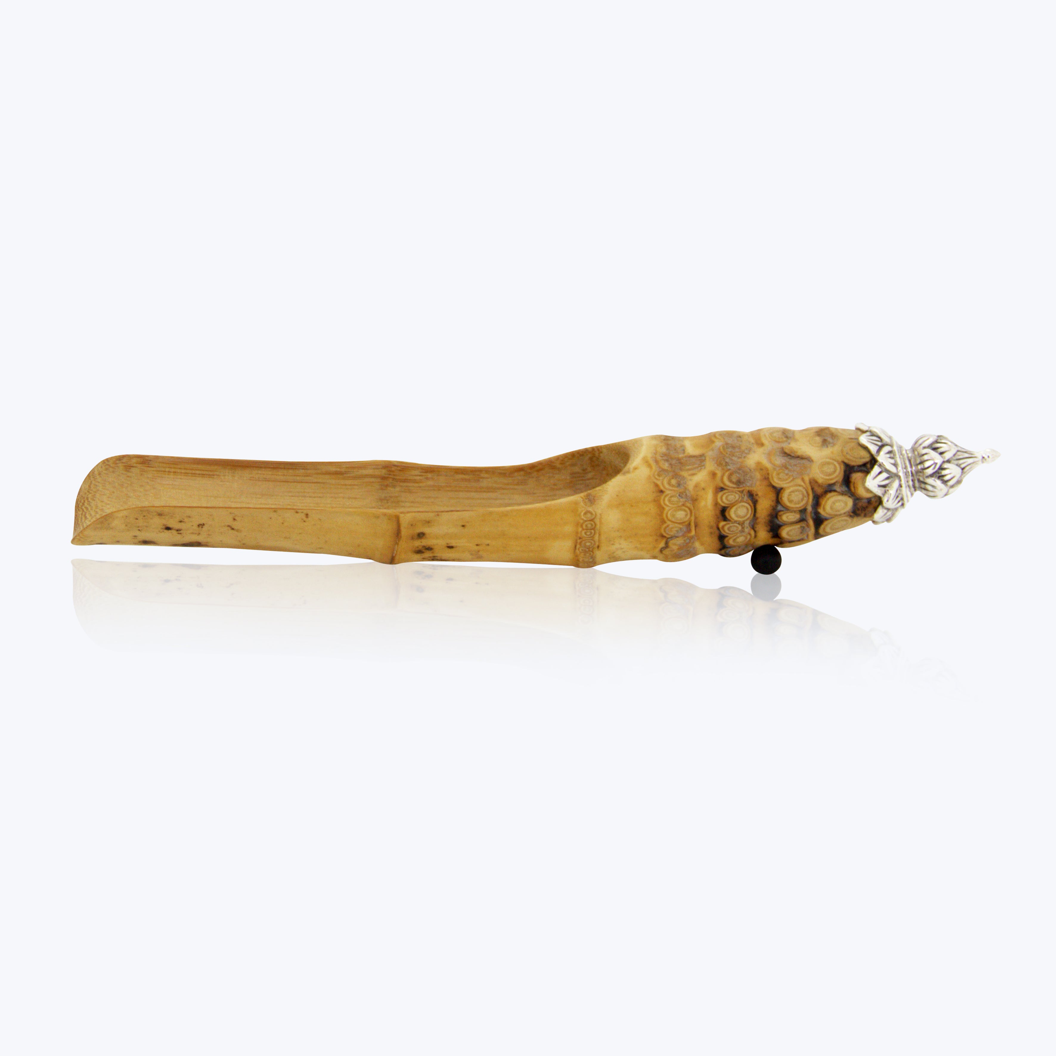 Bamboo Root Tea Spoon with Lotus