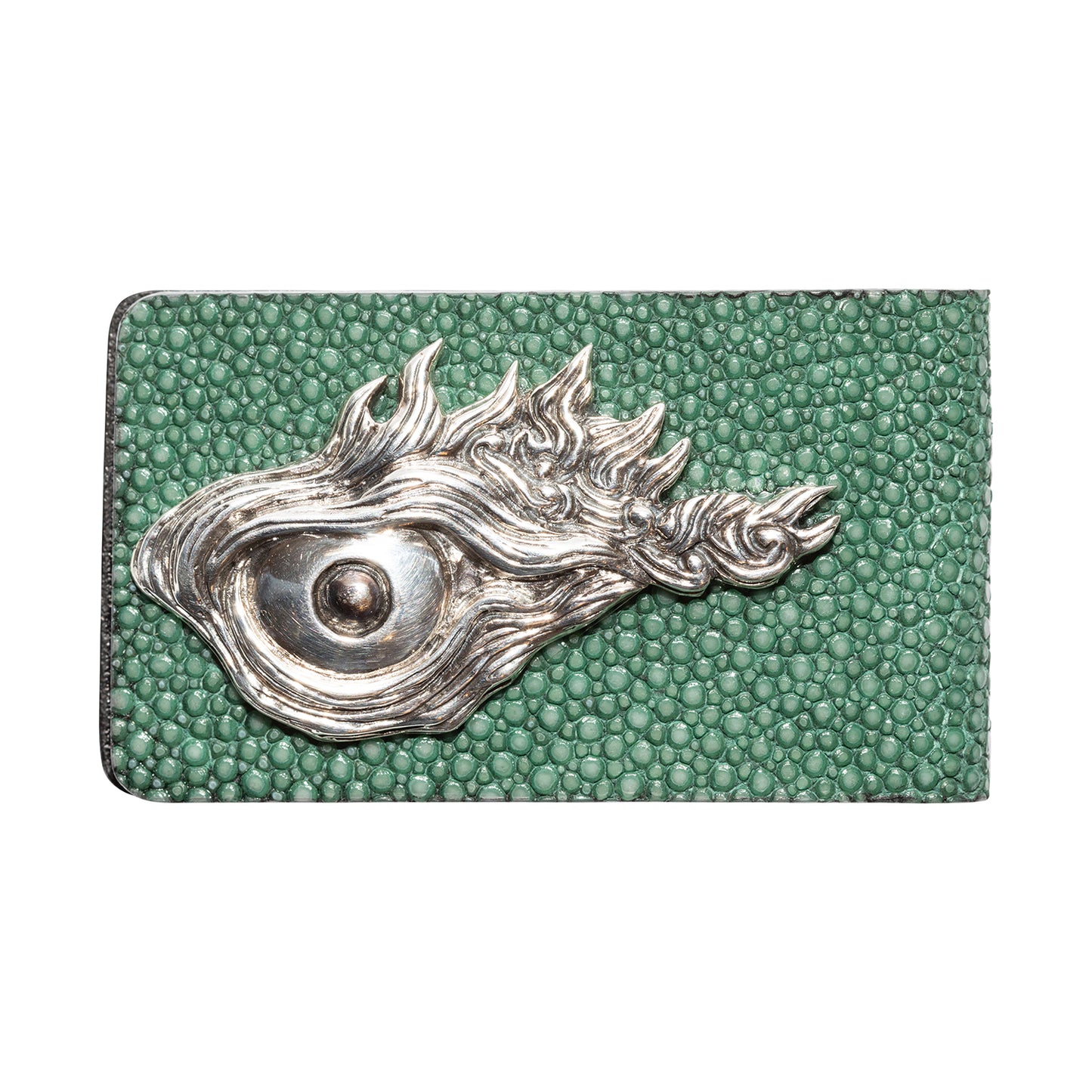 Galuchat Leather Money Clip with Dragon Fish Eye