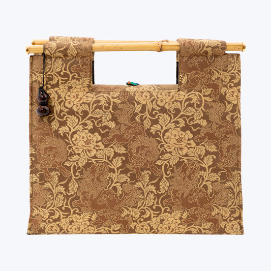 Antique Japanese Brocade (Brown) Handbag