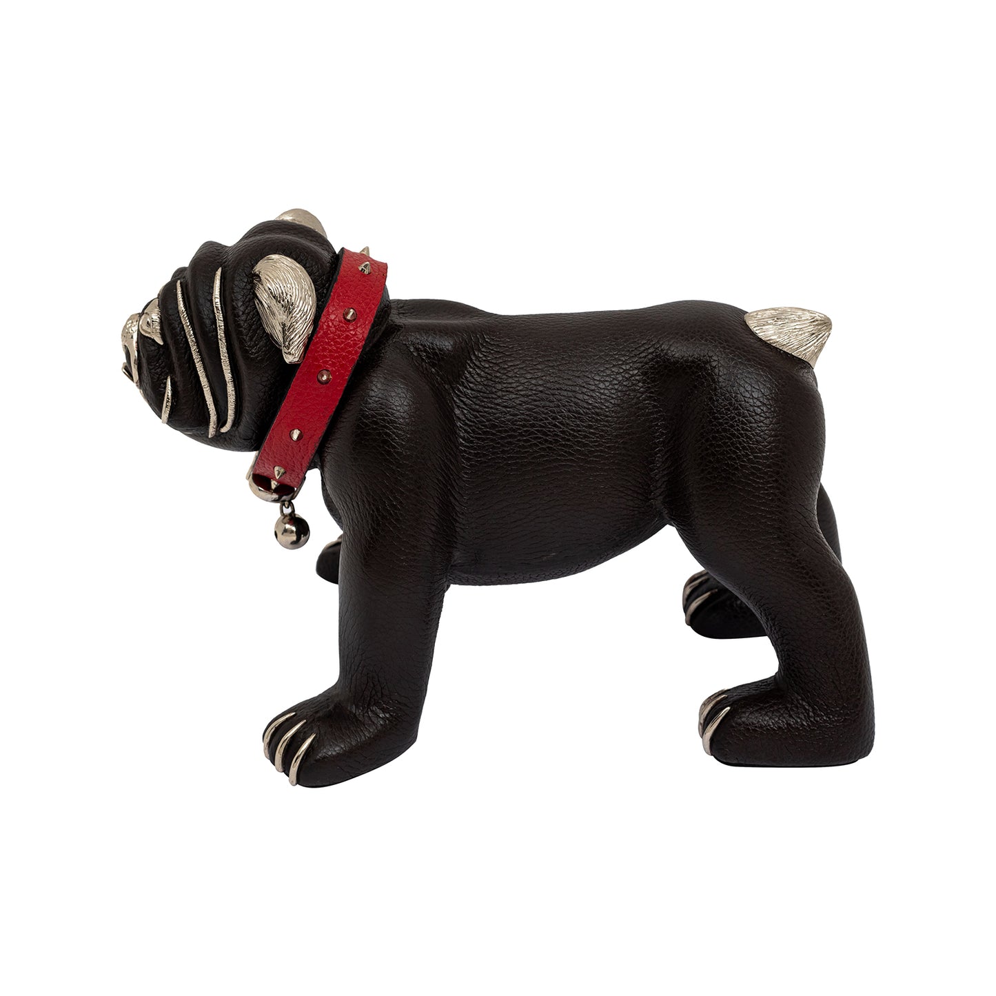 Bulldog Paperweight with a Red Leather Collar