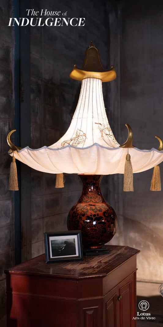 Japanese "Irimoya Zukuri" Lamp