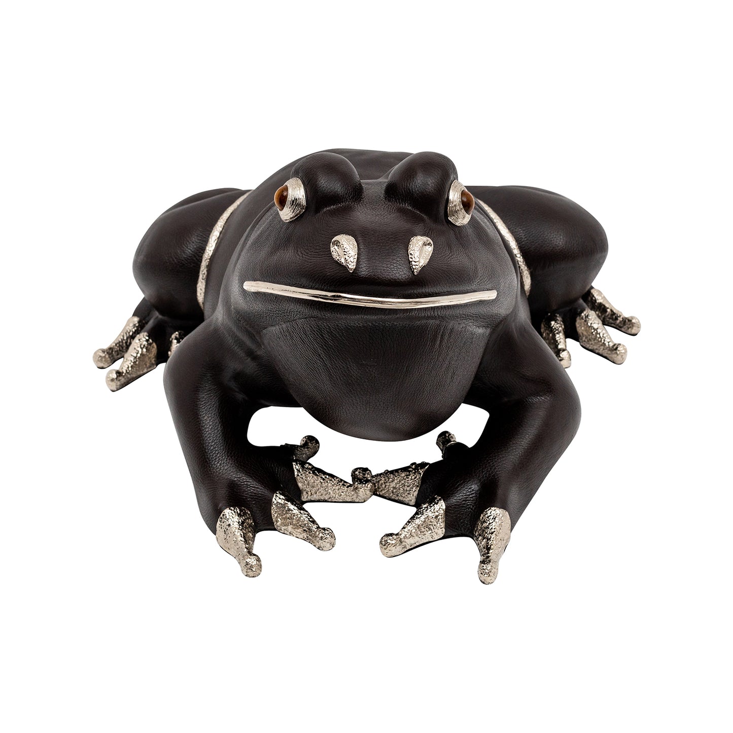 Brown Leather Frog Stool