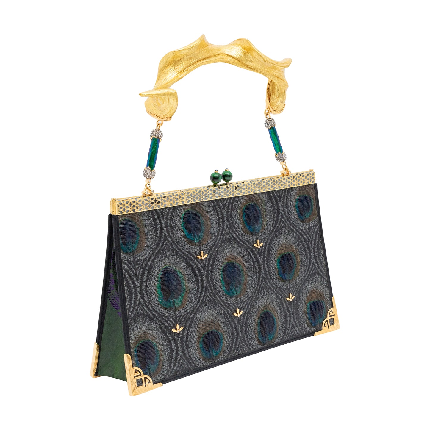 Women's Peacock Design Embroidery Handbag - Black - Ritzie | Black handbags,  Handcrafted bags, Women