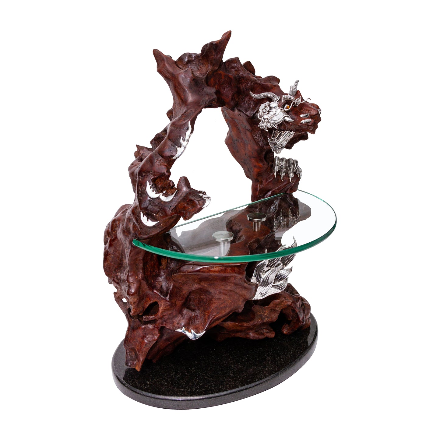Silver Fire Breathing Dragon Table