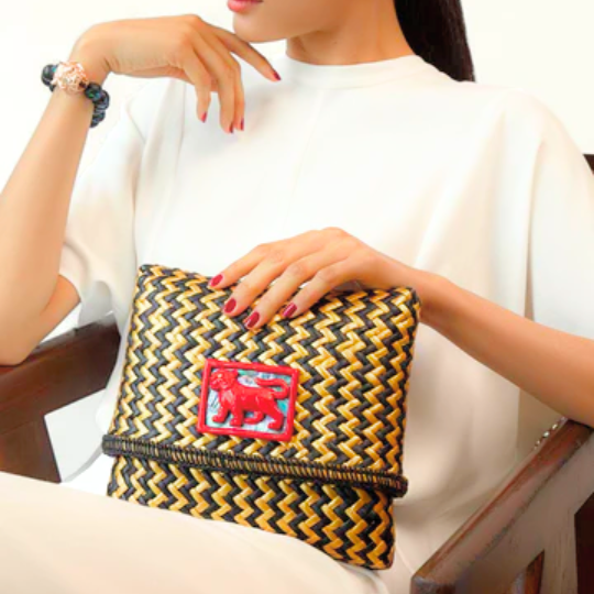 Year of the Tiger Rattan Clutch