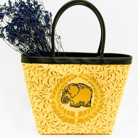 A Golden Elephant Shopping Bag
