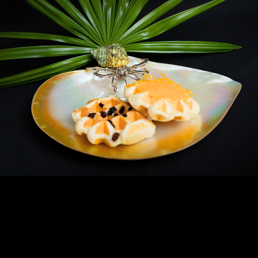 Mother of Pearl Plate with Hermit Crab